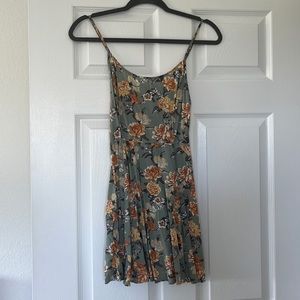Floral Mini Dress Tie Up